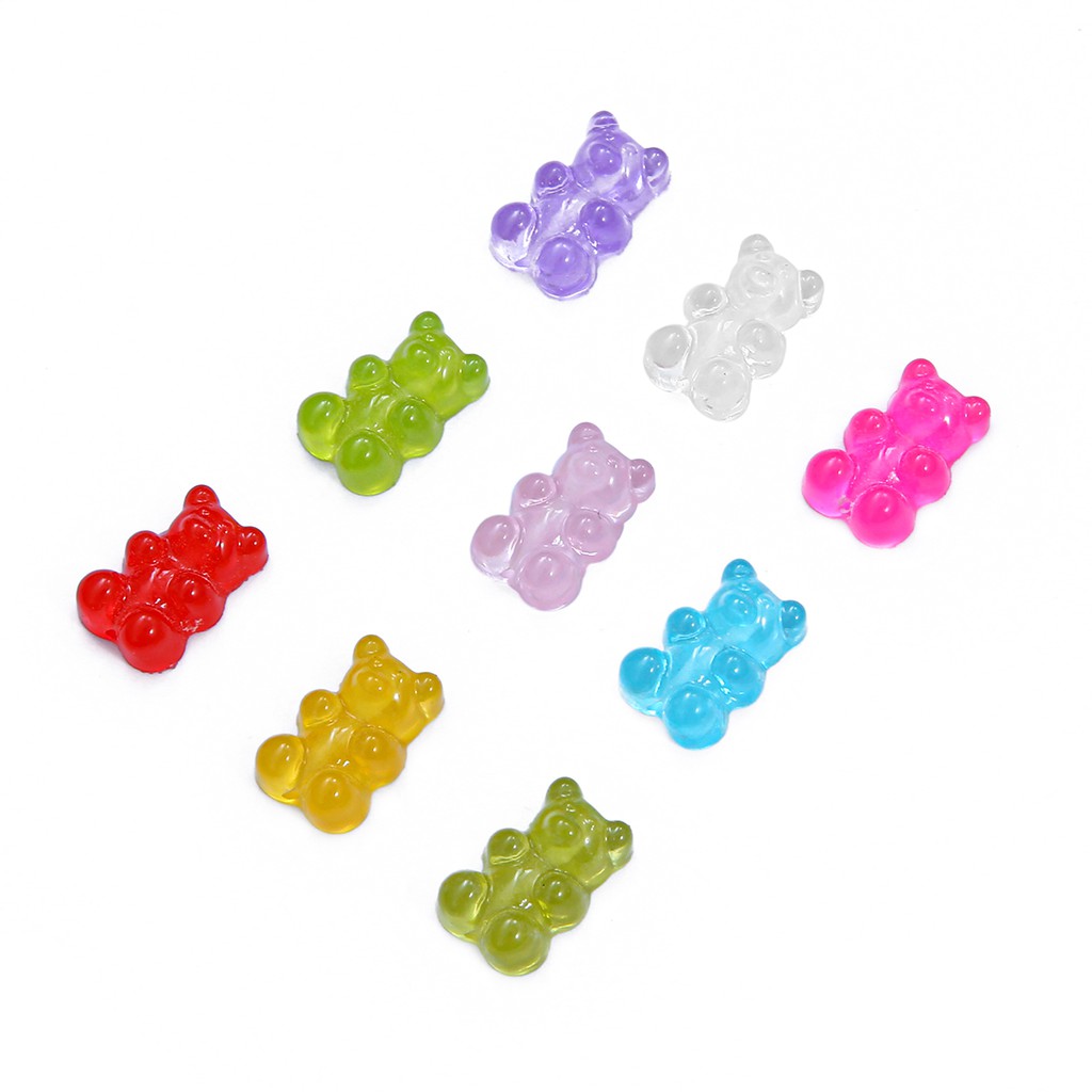 Set 10 Phụ Kiện Làm Trang Sức Hình Kẹo / Gấu Dễ Thương