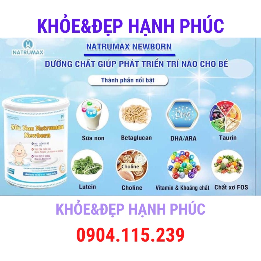 Sữa non natrumax newborn – 800 gr/hộp