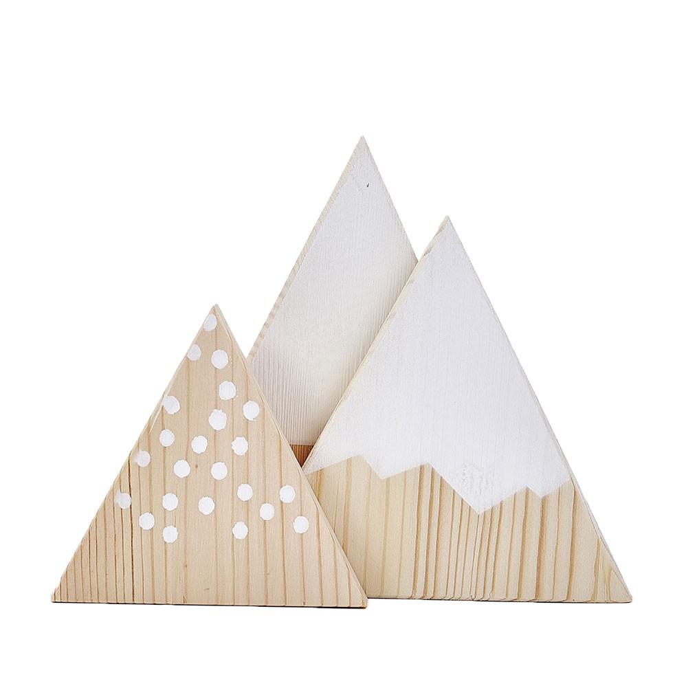 Bộ 3 phụ kiện hình tam giác kiểu núi phong cách Bắc Âu trang trí phòng ngủ cho bé