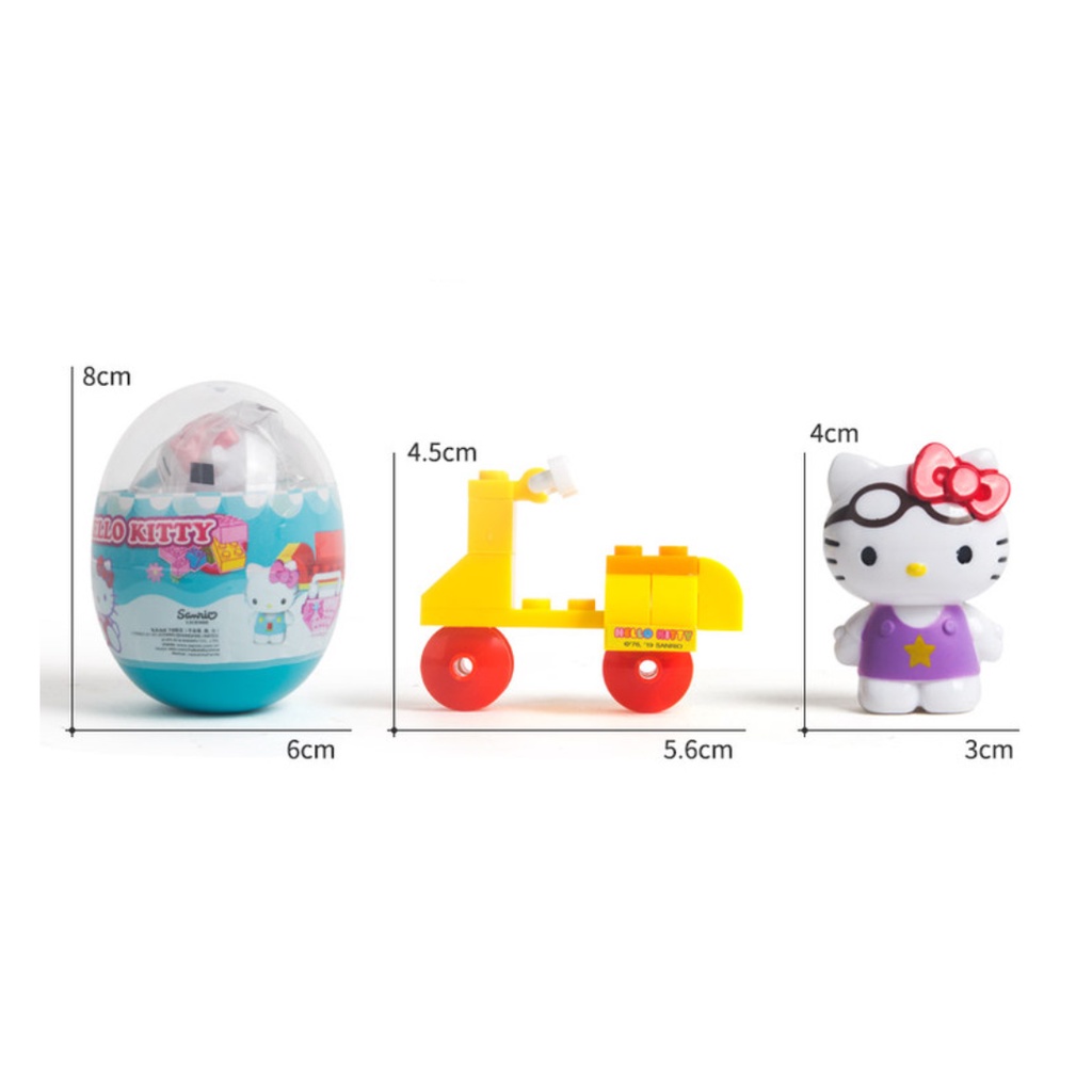 1 Quả trứng lego xếp hình Hello Kitty – Hồng