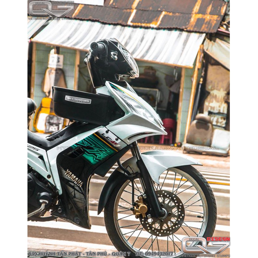 TEM RỜI EXCITER 2010 XANH TRẮNG ĐEN