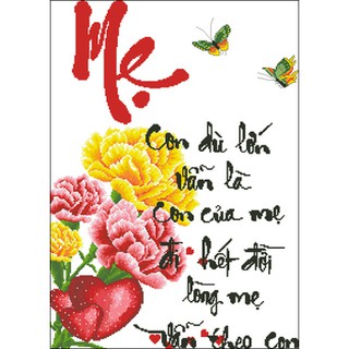 Tranh thêu chữ thập Con dù lớn vẫn là con của mẹ DLH-222869 ( 56x74 ) chưa thêu