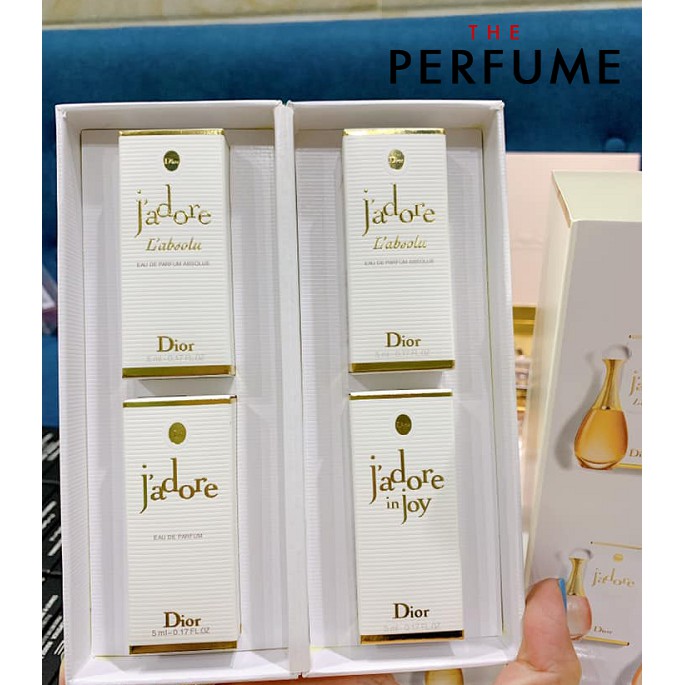 Set Bộ Nước Hoa Dior Jadore 4 chai mini/5ml chai với 4 mùi hương sang trọng quý phái | Thế Giới Skin Care