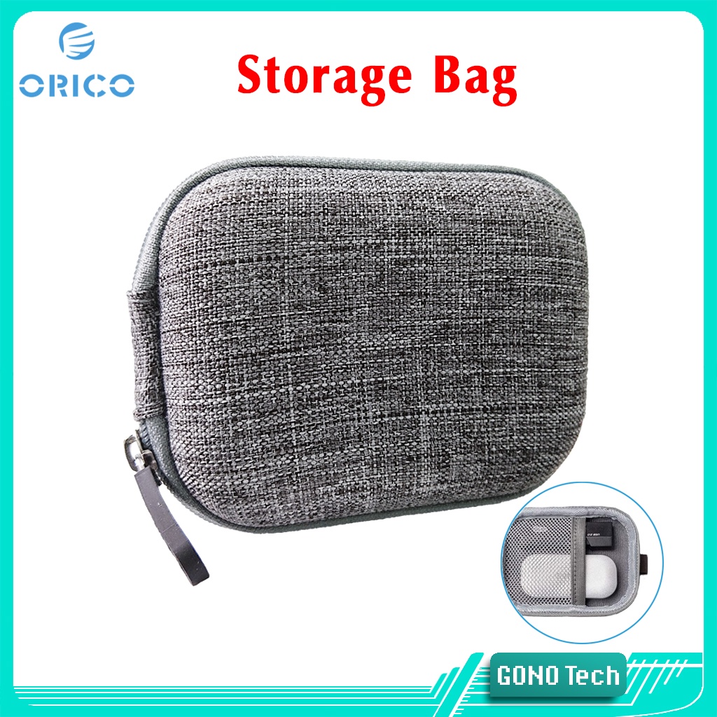 Hộp đựng tai nghe cáp sạc USB thẻ nhớ phụ kiện công nghệ Box mSATA | Túi ORICO Portable PSSB01