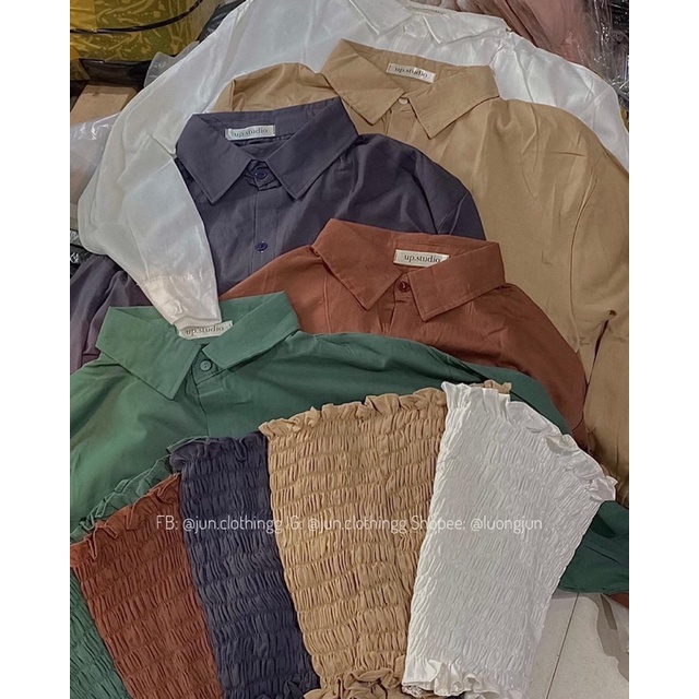 Set sơ mi + áo quây nhún 1308 - JUNclothing