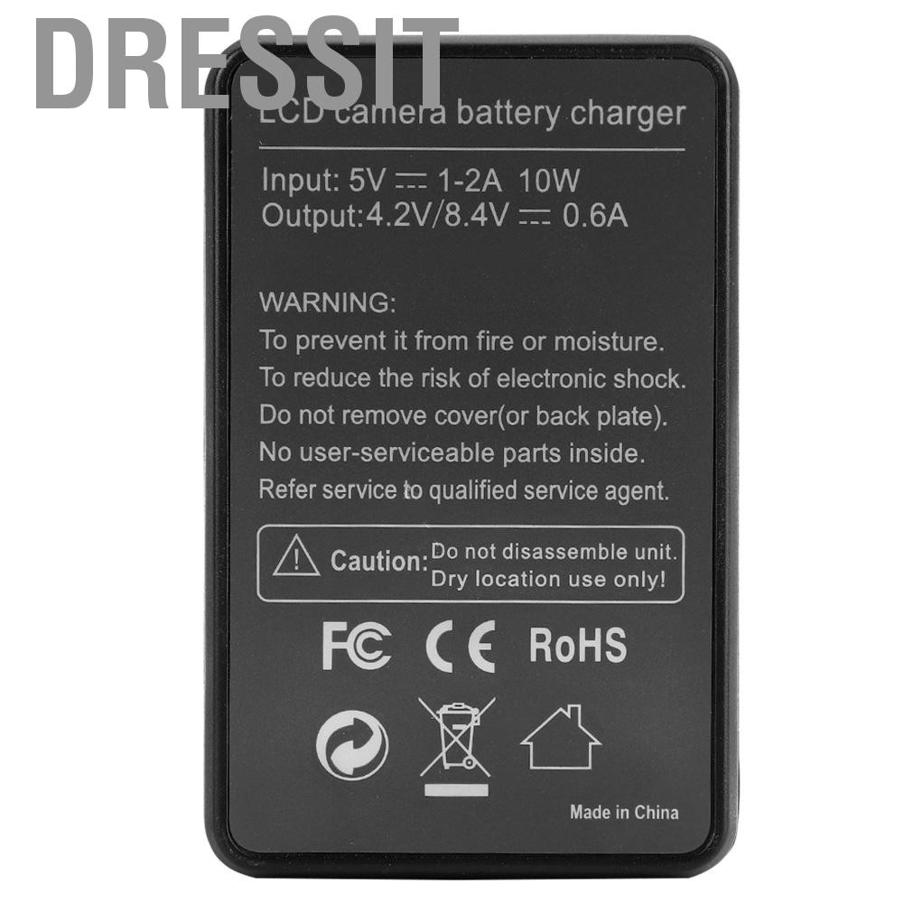 Dressit NP-FW50 Battery LCD Single Charger for Sony Alpha A6000 A6300 A6500 A7r A7