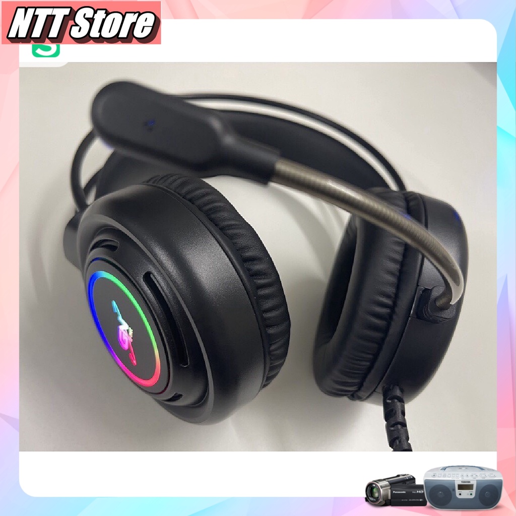 Tai Nghe Gaming Có Dây Chụp Tai Có Mic GNET GH3 Đèn LED 7 Màu - Tai Nghe Nhạc Máy Vi Tính PC Laptop Game Thủ