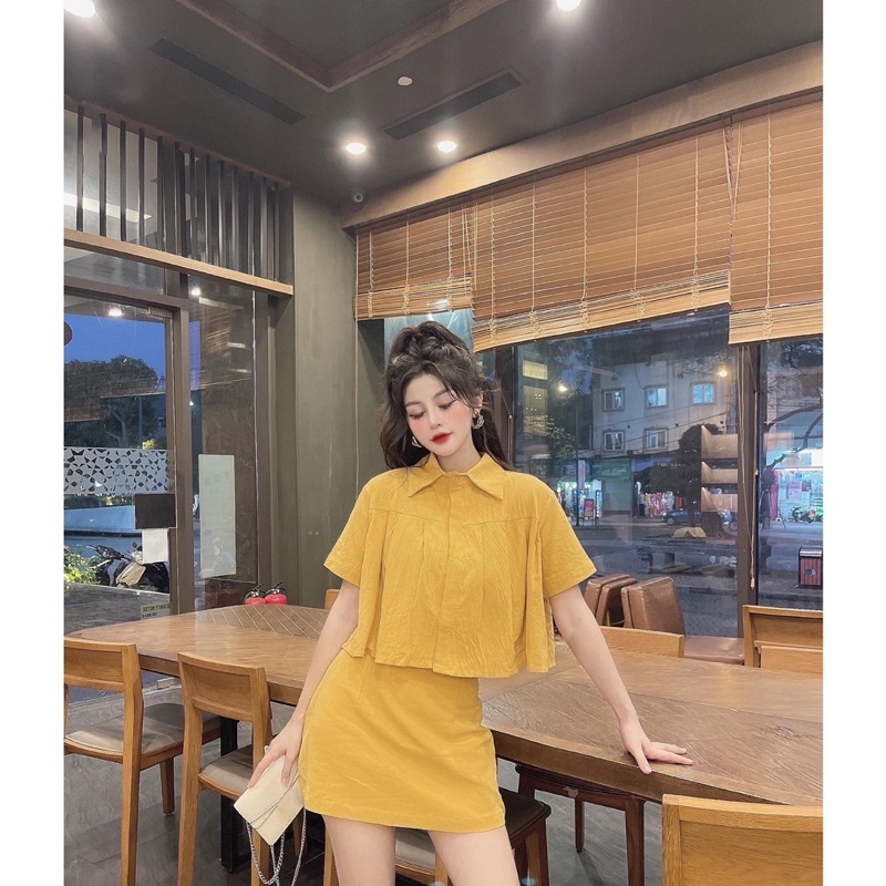 Set chân váy và áo babydoll nhiều màu Lovi