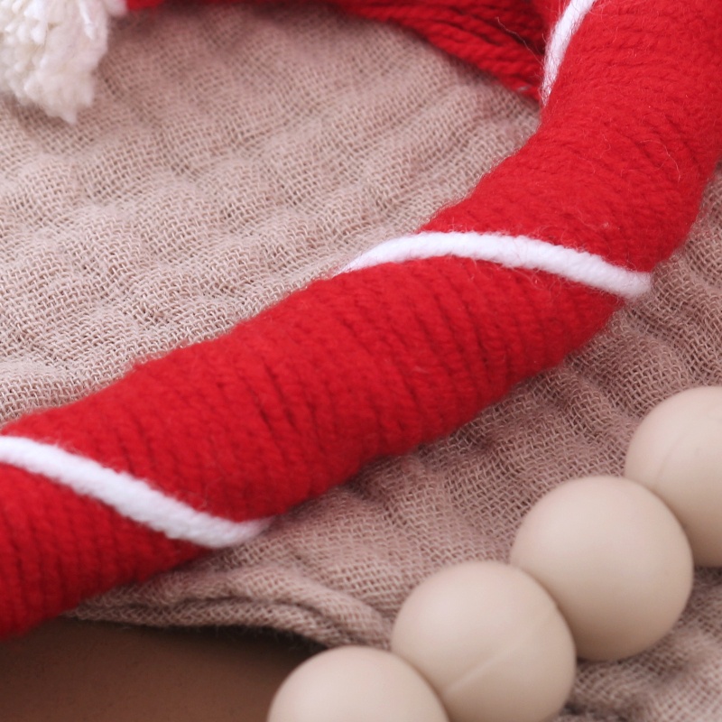 1 Bộ Khăn Cotton Làm Dịu Núm Vú Giả Phối Dây Xích Kẹp Giáng Sinh Cho Bé