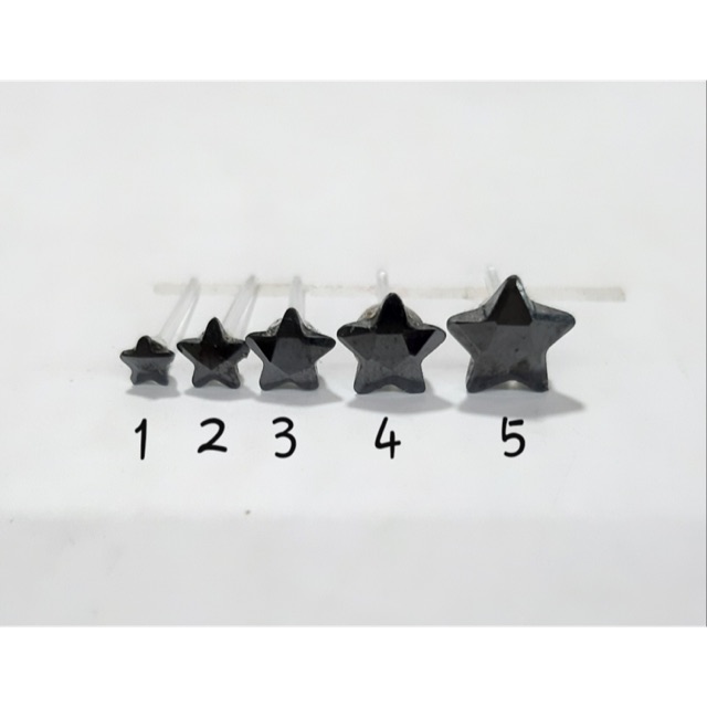 Khuyên nụ đá pha lê hình ngôi sao, khuyên nụ hình sao, khuyên tai