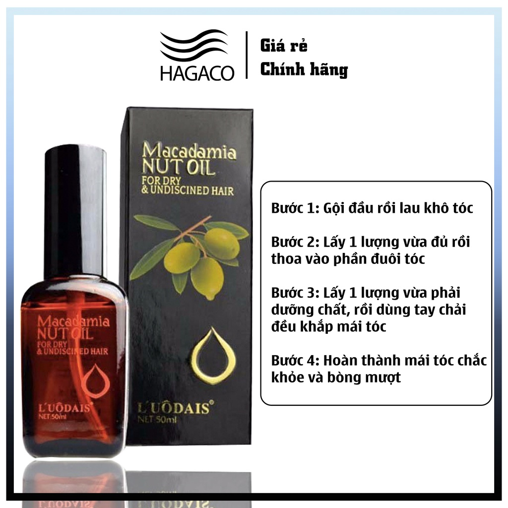 Tinh Dầu Dưỡng Tóc MACADAMIA Bảo Vệ Tóc Uốn Luodais NUT OIL 50ML CT45