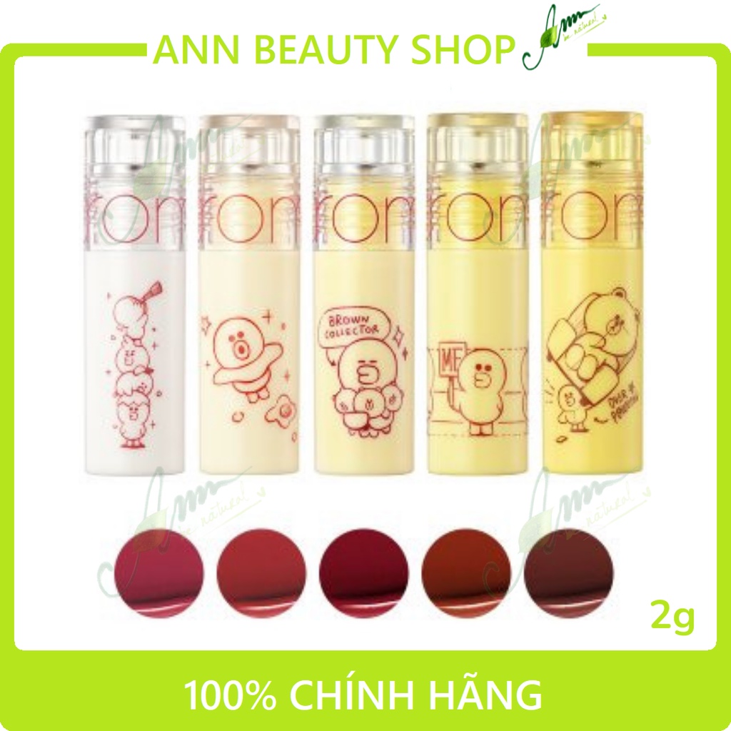 Son Tint Romand LINE FRIENDS Juicy Lasting Tint Mini 2g (Phiên bản đặc biệt)