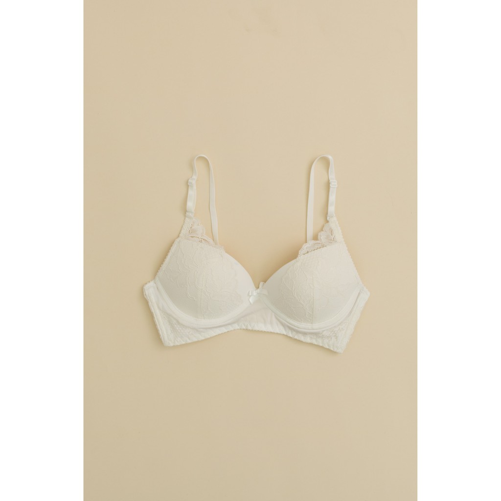 Áo ngực không gọng Lamluy Bra Lamluy Ren Trắng V3 nâng ngực tốt