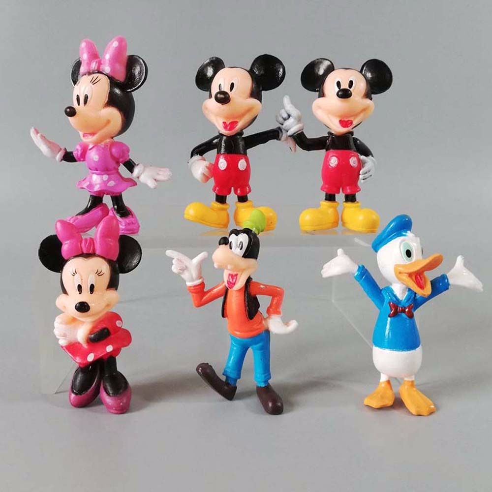 Set 6 Mô hình nhân vật hoạt hình Mickey Minnie xinh xắn