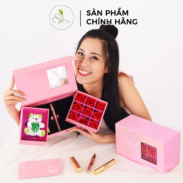 [Mã BMLTA50 giảm 50K đơn 150K] Set Quà Tặng Mini Garden Pink Rose Giftset - With Love Giftset Cực Xinh PV987