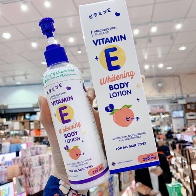 Body lotion trắng da Vitamin E