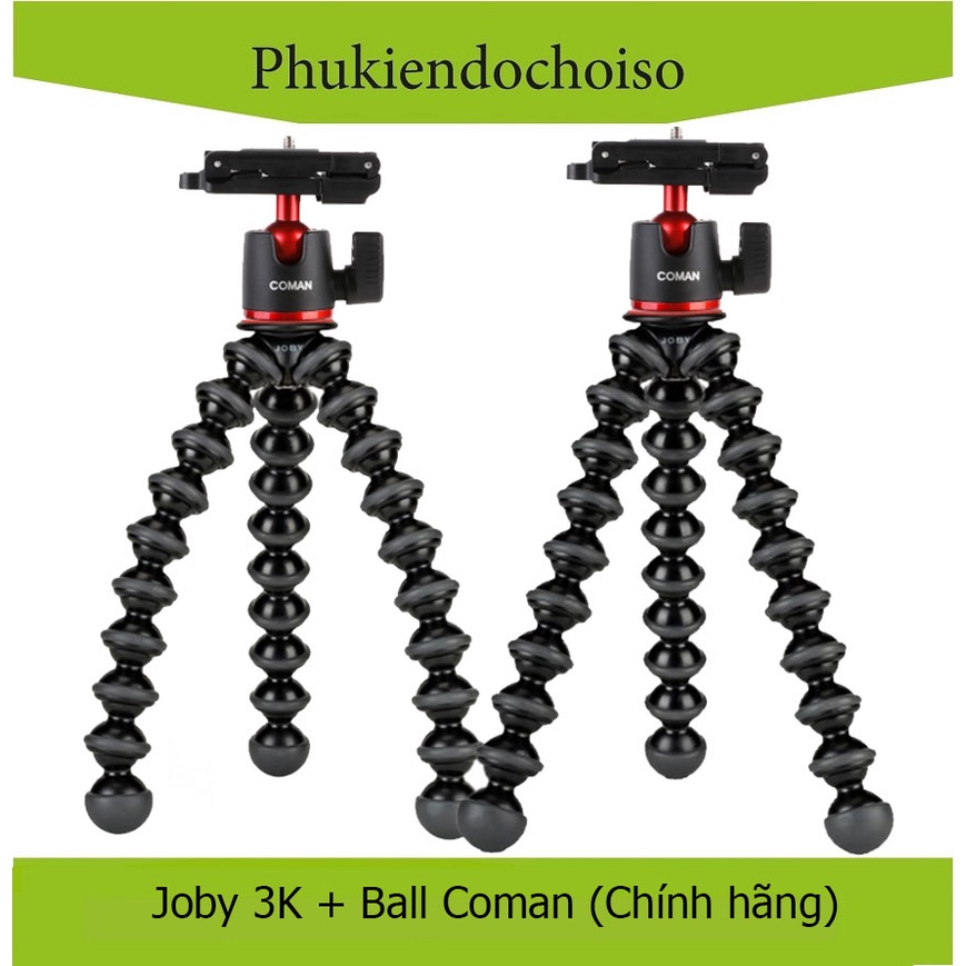 Chân xoắn Joby Gorillapod 3K + Ball Coman (Chính hãng