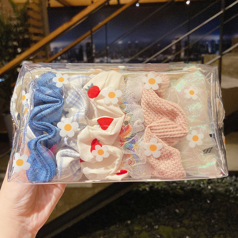 Set Scrunchies / Dây Buộc Tóc Nhiều Màu Sắc Phong Cách Hàn Quốc Thời Trang Cho Phái Nữ Dễ Thương