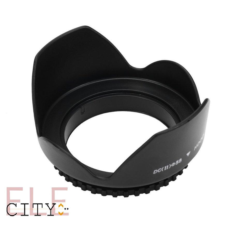 111ele} 58mm Flower Shape Lens Hood Screw Mount Petal Crown For Canon DC-SN HOOD Lens