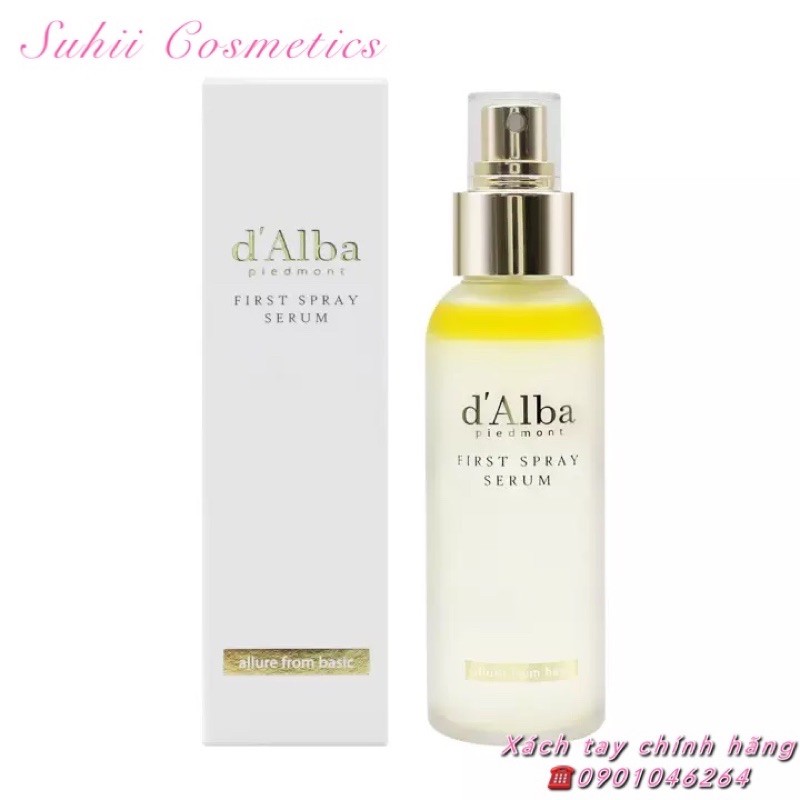Xịt Khoáng Bơ Dưỡng Trắng Căng Bóng Da - D’Alba First Spray Serum