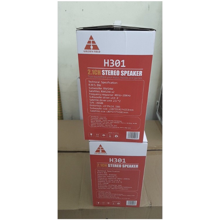 Loa vi tính Golden Field H301 - Hàng mới nguyên Seal- Chính hãng- Bảo hành 12 tháng