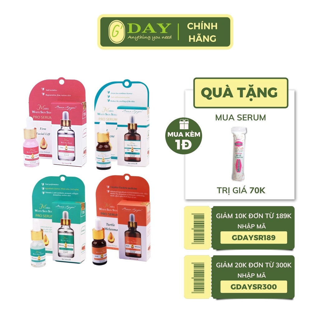 SERUM DƯỠNG TRẮNG – CHỐNG LÃO HÓA DA MARIA 12ML