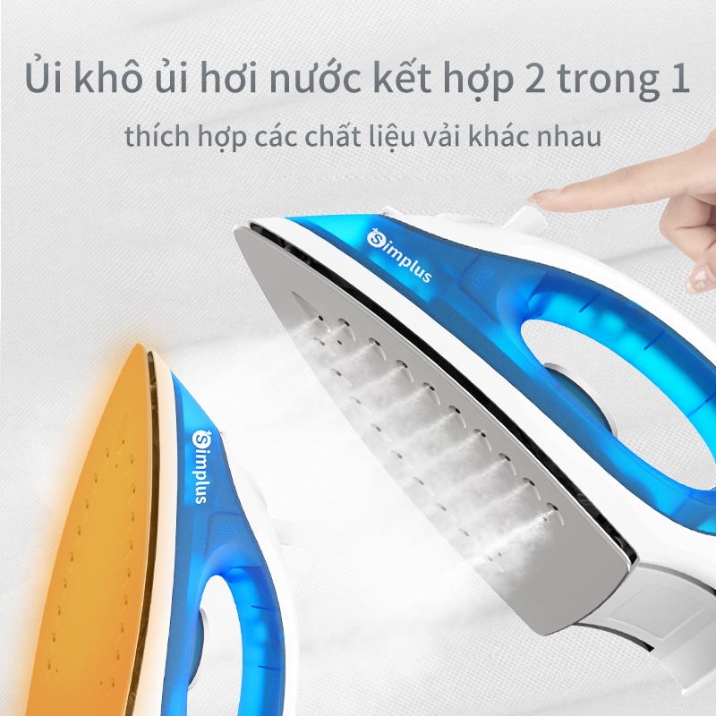 INSSA Bàn ủi hơi nước cầm tay bàn là khô hơi nước kết hợp 2 trong 1