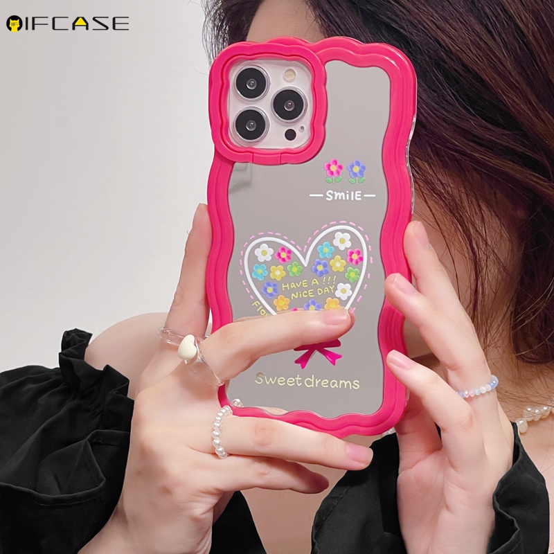 Ốp Điện Thoại Mềm Chống Sốc Tích Hợp Gương Trang Điểm Và Dây Đeo Cho iPhone 13 12 11 Pro Max XS Max