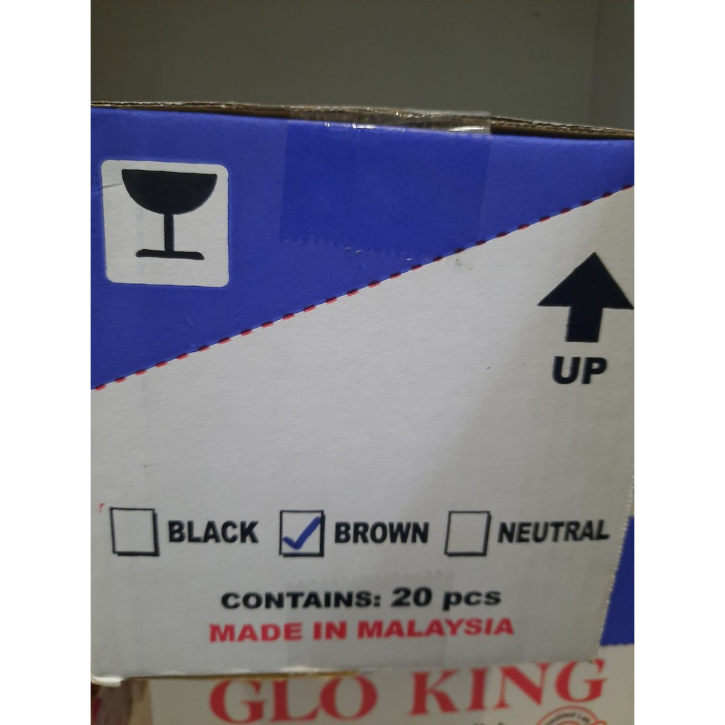 Xi nước đánh giày màu nâu Glo king Malaysia 75ml