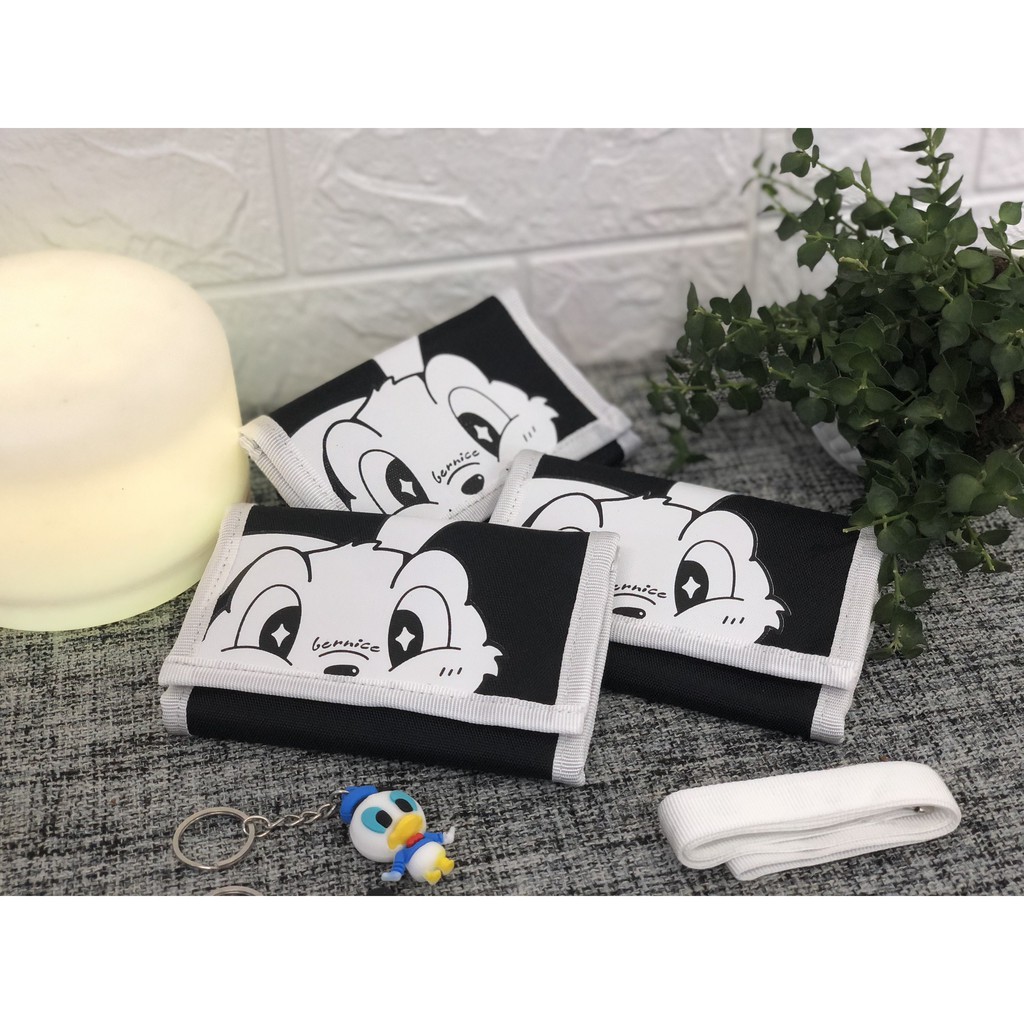 Ví ngắn Bernice Thỏ SS2 màu Đen - Đen Trắng - Hồng - Xanh Blue - Xanh Mint