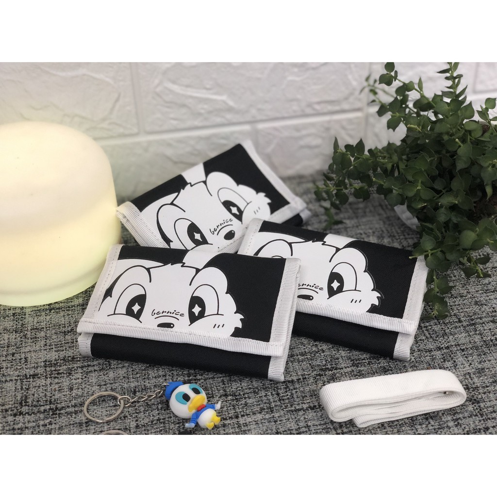 Ví ngắn Bernice Thỏ SS2 màu Đen - Đen Trắng - Hồng - Xanh Blue - Xanh Mint (Wallet Bernice Rabbit SS2)