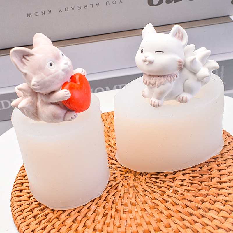 Khuôn Làm Bánh Chất Liệu Silicone Hình Chú Cáo Nhỏ Đáng Yêu