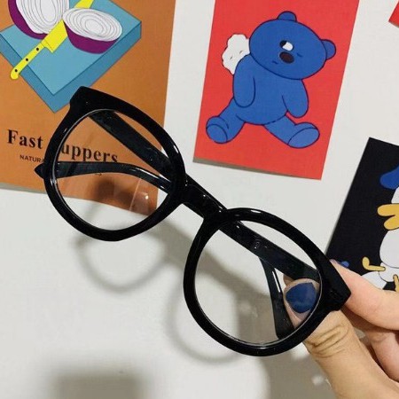 Gọng Kính Tròn Giả Cận Nữ Màu Đen [ CÓ BẢO HÀNH] Kính Chống Ánh Sáng Xanh Kính Ngố Hàn Quốc -VT2 | BigBuy360 - bigbuy360.vn