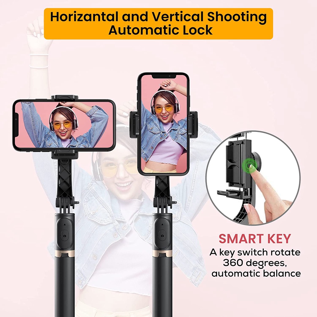 Gậy tự sướng Lenovo x WeCool G1 bluetooth không dây cho điện thoại và Gopro có chân có thể mở rộng và xoay 360 độ