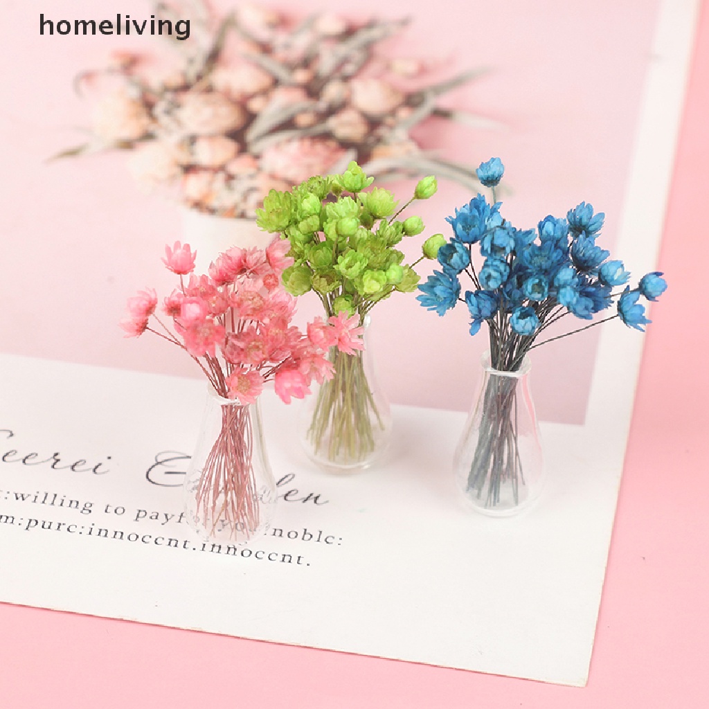 Chậu Kính Trồng Hoa Khô Trang Trí Nhà Búp Bê Tỉ Lệ 1: 12