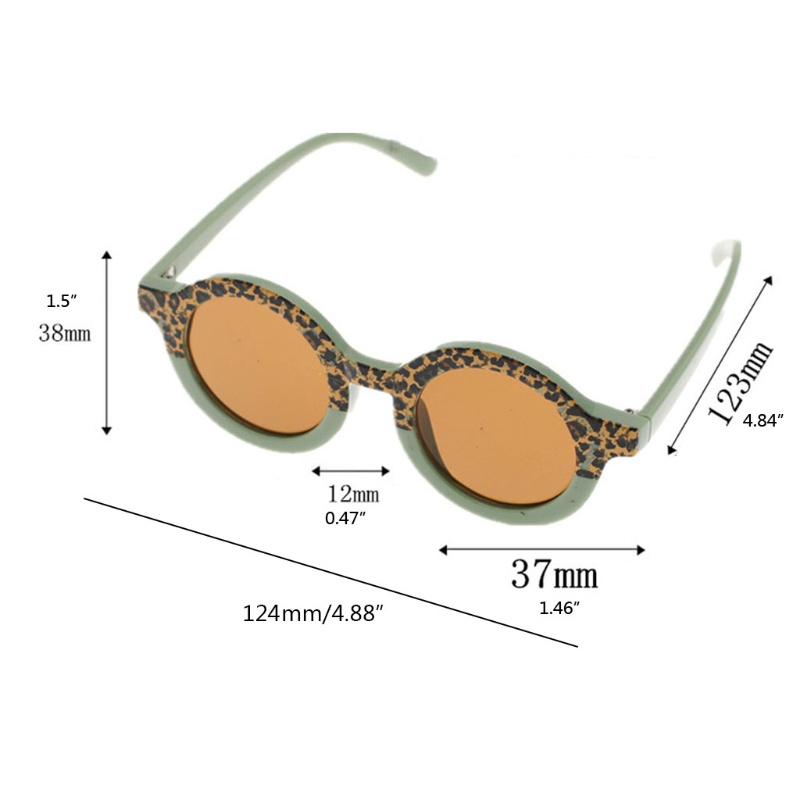 Kính Mát Tròn Chống Tia UV400 Họa Tiết Hoạt Hình Xinh Xắn Cho Bé