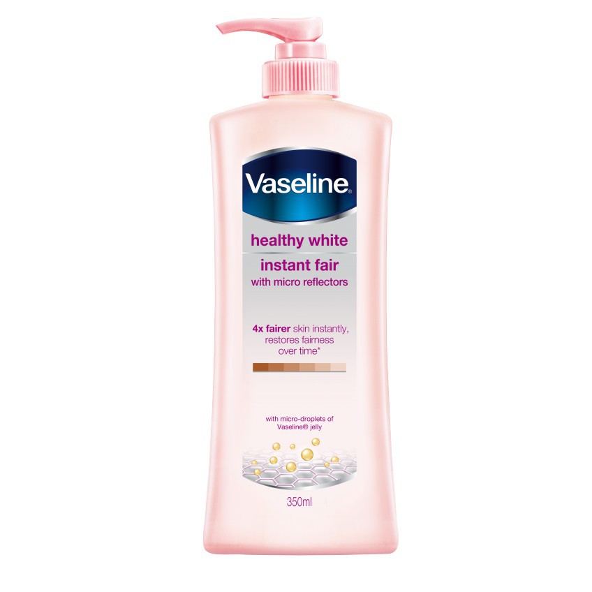 Sữa dưỡng thể trắng da VASELINE 350ml ( màu hồng )