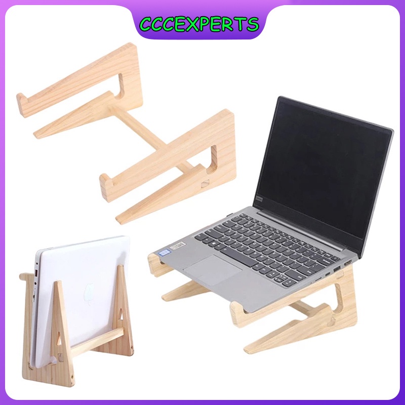 Giá đỡ máy tính xách tay Cccexperts 2 trong 1 bằng gỗ tiện lợi | BigBuy360 - bigbuy360.vn