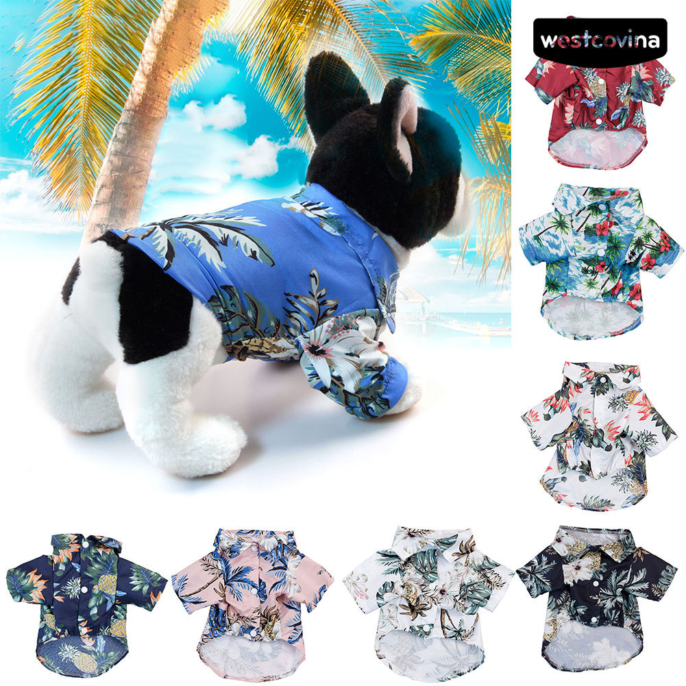 Áo Sơ Mi In Họa Tiết Cây Dừa / Quả Dứa Thời Trang Mùa Hè Cho Cún Cưng