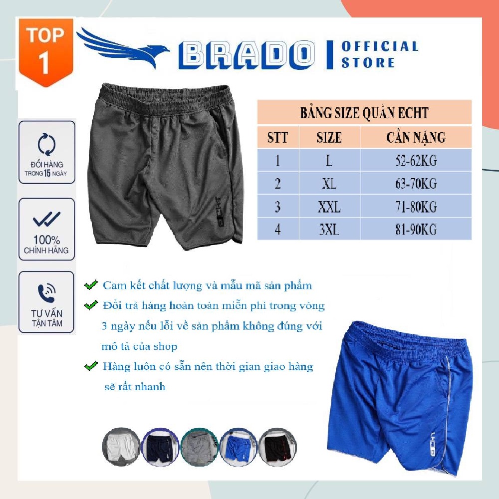 [𝐂𝐎𝐌𝐁𝐎 𝟑-𝟓] Quần đùi nam, quần đùi tập gym, chơi thể thao, chạy bộ 𝐄𝐂𝐇𝐓 chất vải Thun Mè Thái cao cấp co giãn 4 chiều