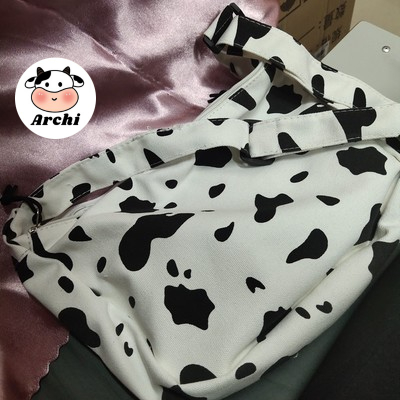Túi đeo chéo họa tiết bò sữa Hot Style