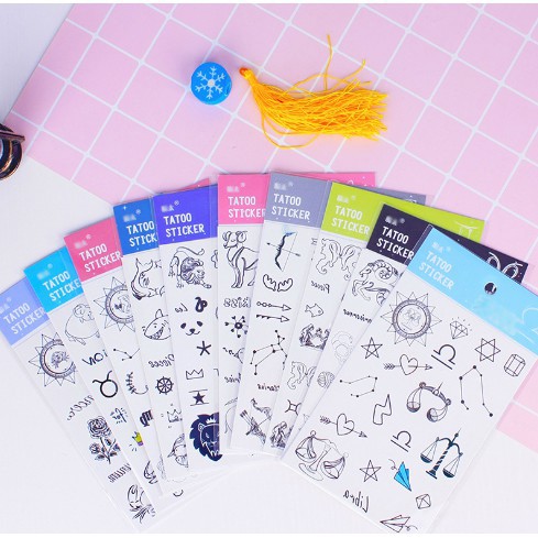 sticker tatoo sticker công chúa S19 sticker cute sticker dễ thương 12 cung hoàng đạo