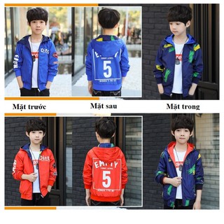 Áo Gió Bomber 2 mặt Bé Trai (hàng order)