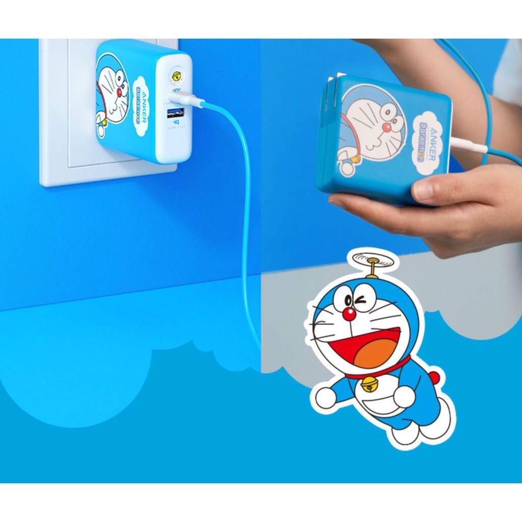 Sạc ANKER PowerCore Fusions 5000mAh sạc nhanh PD Iphone - Mã A1624 Phiên Bản Doraemon