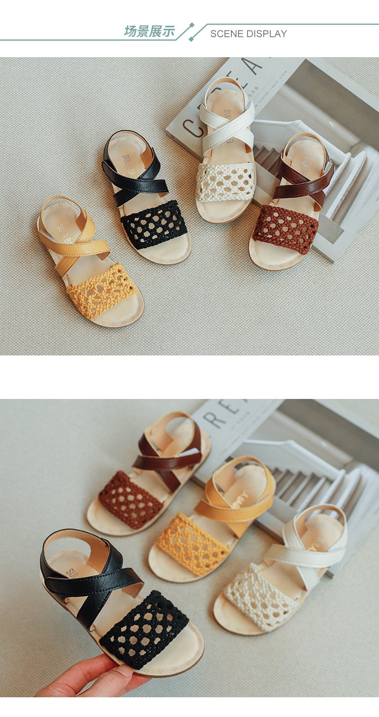 Giày sandal từ da giả mềm mại thoải mái dành cho bé gái