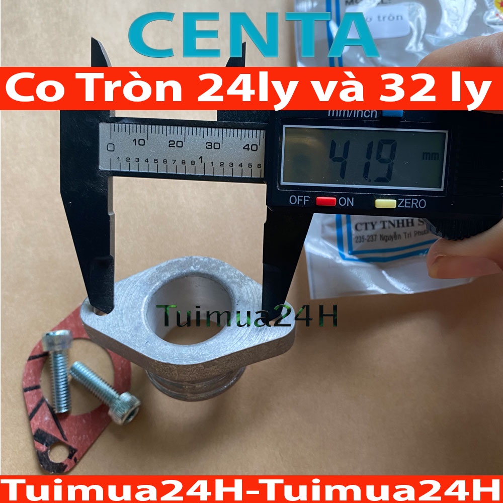 Co Xăng Tròn Nhôm 24 ly và 32 ly dùng xe 150 - 175 Centa