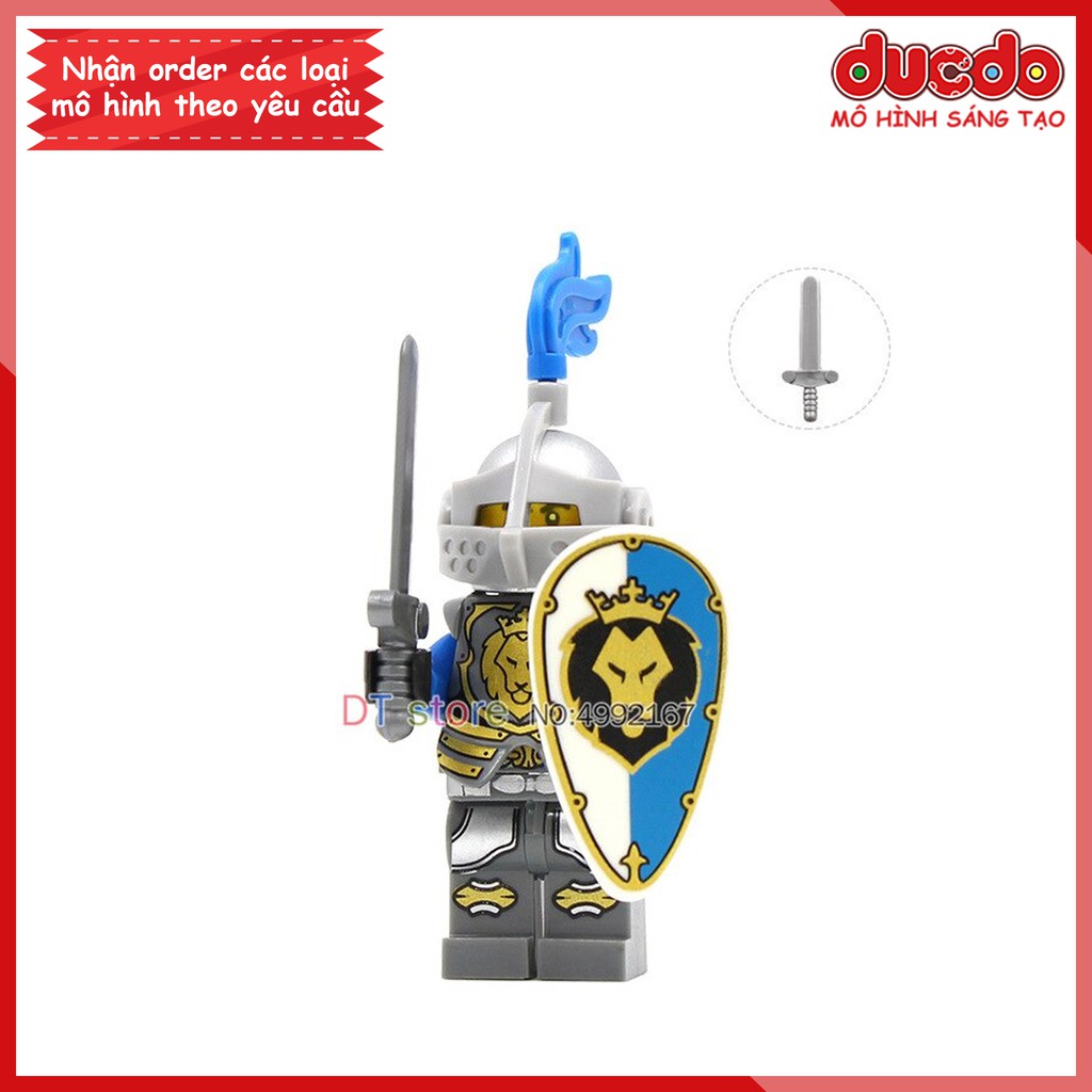 Minifigures lính sư tử xanh Blue Lion - Đồ chơi Lắp ghép Xếp hình Mini Mô hình AX9801