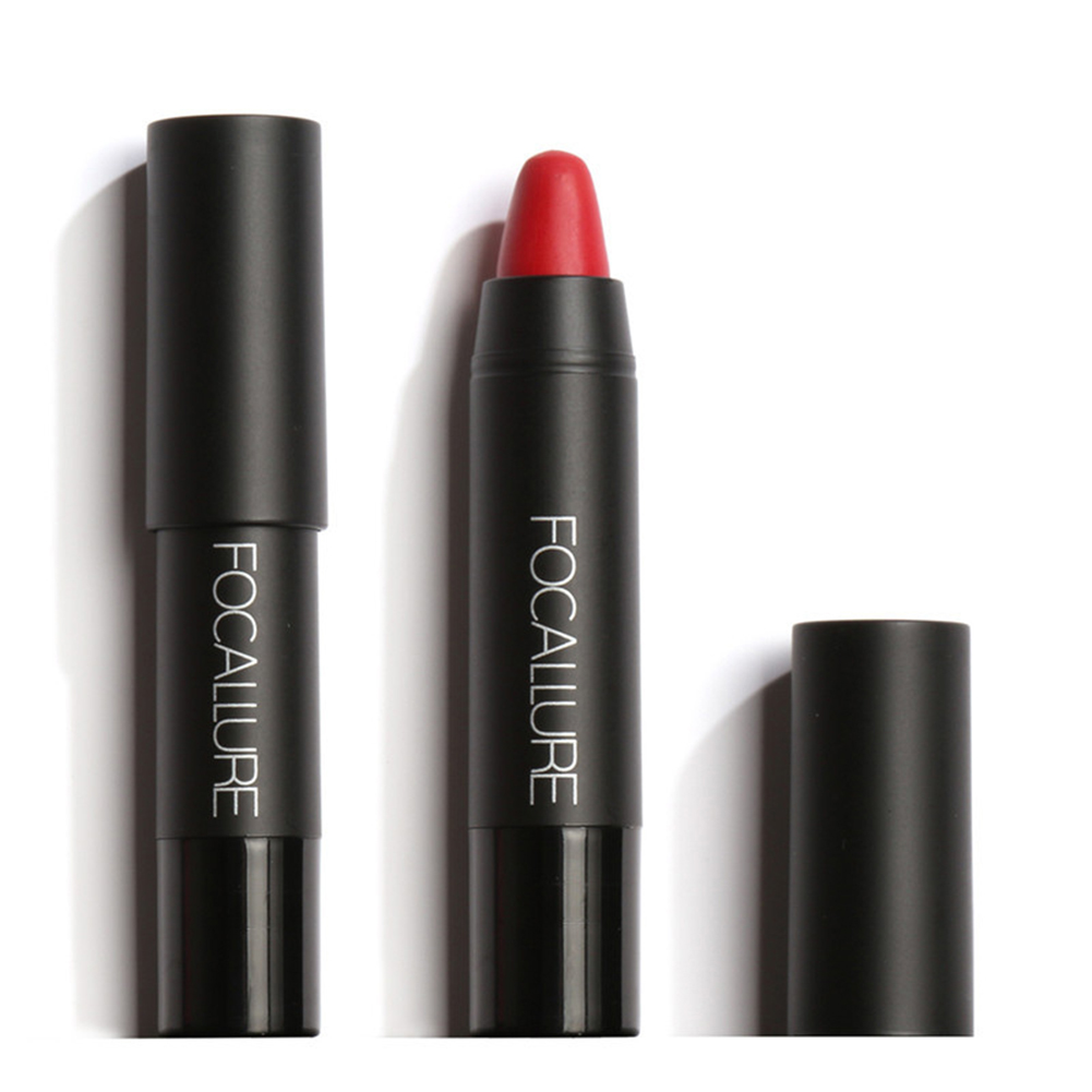 CODseller FOCALLURE 2Pcs Lasting Non Sticky Waterproof Matte Lip Gloss Lipstick Makeup