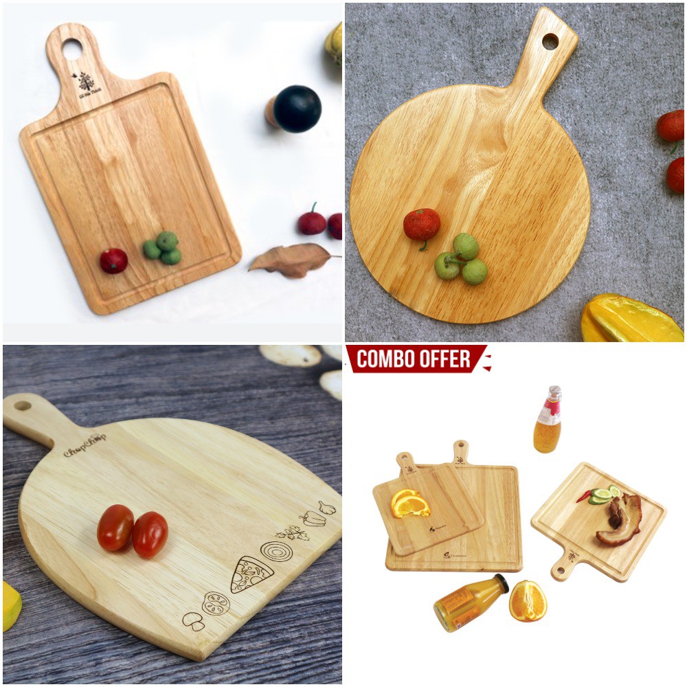 Thớt có tay cầm nhiều kiểu bằng gỗ cứng đẹp - GIBA