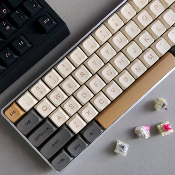 Keycap pbt xda shimmer xịn cao 9.5mm dày 1.5mm in dyesub 125 phím của pcmaster